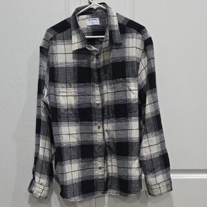 Old Navy Black and White Checkered Men's Shirt